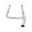 aFe Power Twisted Steel Y-Pipe 3 to 3-1/2 IN 409 Stainless Steel w/ Cat Ford F-150 11-14 V8-5.0L