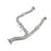 aFe Power Twisted Steel Y-Pipe 3 to 3-1/2 IN 409 Stainless Steel w/ Cat Ford F-150 11-14 V6-3.5L (tt)