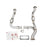 aFe Power Twisted Steel Y-Pipe 3 to 3-1/2 IN 409 Stainless Steel w/ Cat Ford F-150 15-20 V6-2.7L (tt)