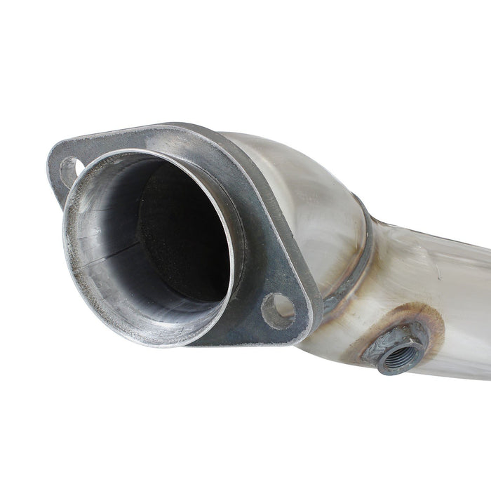 aFe Power Twisted Steel 3 IN to 3-1/2 IN 409 Stainless Steel Street Series Y-Pipe w/ Cats Ford F-150 15-16 V6-3.5L (tt)