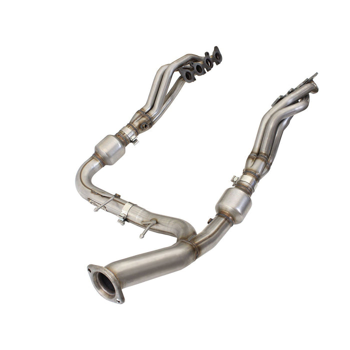 aFe Power Twisted Steel Long Tube Header & Y-Pipe 409 Stainless Steel w/ Cat Ford F-150 15-20 V8-5.0L