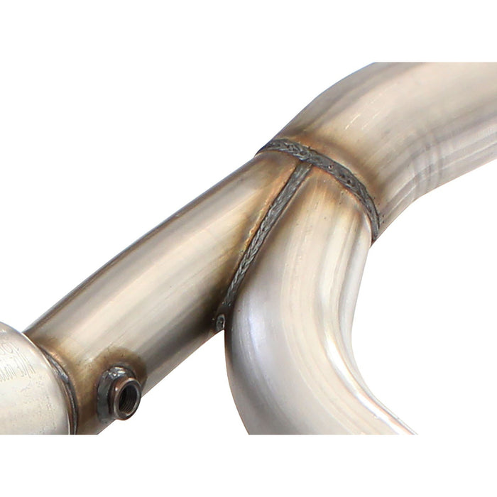 aFe Power Twisted Steel Long Tube Header & Y-Pipe 409 Stainless Steel w/ Cat Ford F-150 15-20 V8-5.0L