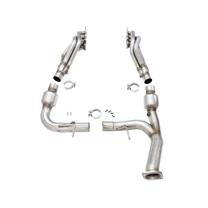 aFe Power Twisted Steel Long Tube Header & Y-Pipe 409 Stainless Steel w/ Cat Ford F-150 15-20 V8-5.0L