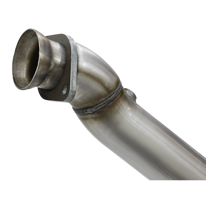 aFe Power Twisted Steel Down Pipe 3 IN 409 Stainless Steel w/ Cat Ford F-150 Raptor 17-20 / F-150 Limited V6-3.5L (tt)