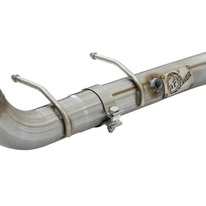 aFe Power Twisted Steel Down Pipe 3 IN 409 Stainless Steel w/ Cat Ford F-150 Raptor 17-20 / F-150 Limited V6-3.5L (tt)