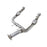 aFe Power Twisted Steel Y-Pipe 3 to 3-1/2 IN 409 Stainless Steel w/ Cat Ford F-150 15-20 V8-5.0L