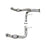 aFe Power Twisted Steel Y-Pipe 3 to 3-1/2 IN 409 Stainless Steel w/ Cat Ford F-150 15-20 V8-5.0L
