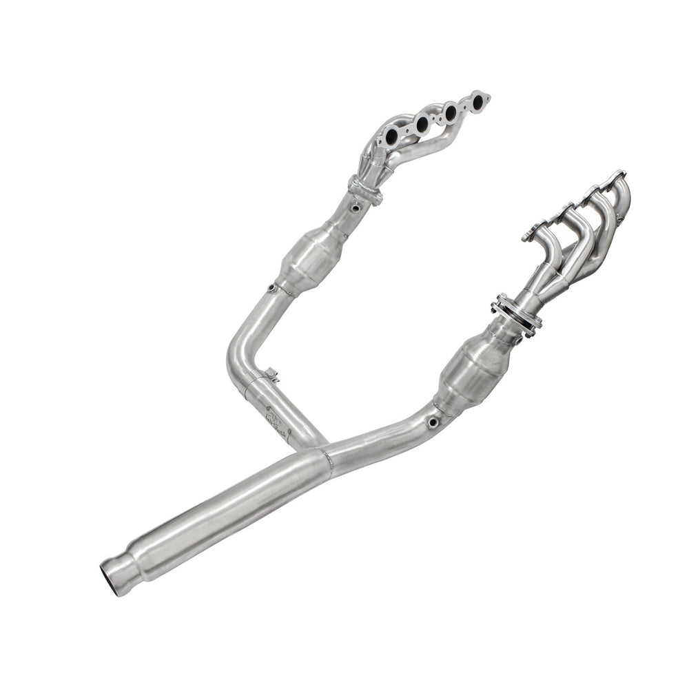 aFe Power Twisted Steel Header & Y-Pipe 409 Stainless Steel w/ Cat GM Silverado/Sierra 1500 09-13 V8 (GMT900)