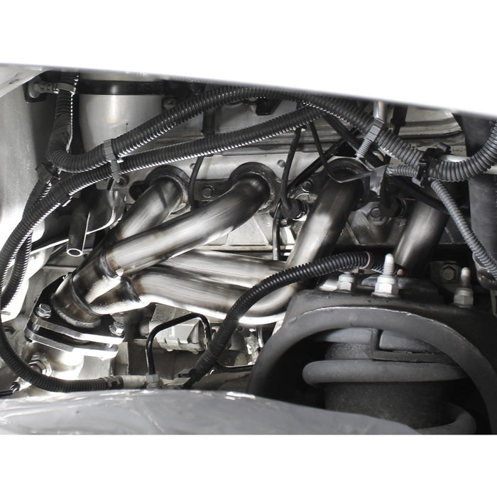 aFe Power Twisted Steel Header & Y-Pipe 409 Stainless Steel w/ Cat GM Silverado/Sierra 1500 09-13 V8 (GMT900)
