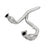 aFe Power Twisted Steel Y-Pipe 3 to 3-1/2 IN 409 Stainless Steel w/ Cat GM Silverado/Sierra 1500 / Suburban/Yukon 09-13 V8-4.8/5.3L