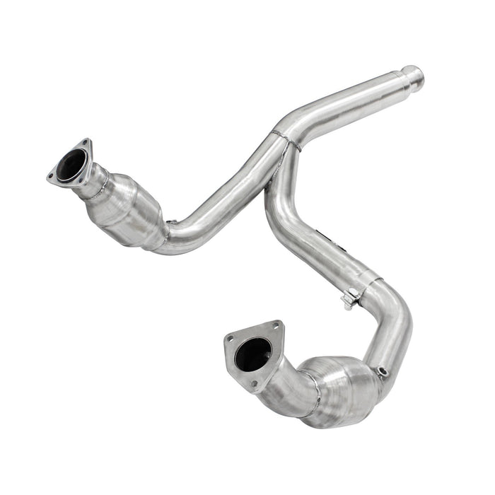 aFe Power Twisted Steel Y-Pipe 3 to 3-1/2 IN 409 Stainless Steel w/ Cat GM Silverado/Sierra 1500 / Suburban/Yukon 09-13 V8-4.8/5.3L