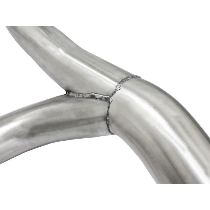 aFe Power Twisted Steel Y-Pipe 3 to 3-1/2 IN 409 Stainless Steel w/ Cat GM Silverado/Sierra 1500 / Suburban/Yukon 09-13 V8-4.8/5.3L