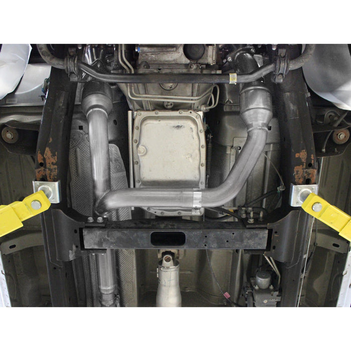 aFe Power Twisted Steel Y-Pipe 3 to 3-1/2 IN 409 Stainless Steel w/ Cat GM Silverado/Sierra 1500 / Suburban/Yukon 09-13 V8-4.8/5.3L