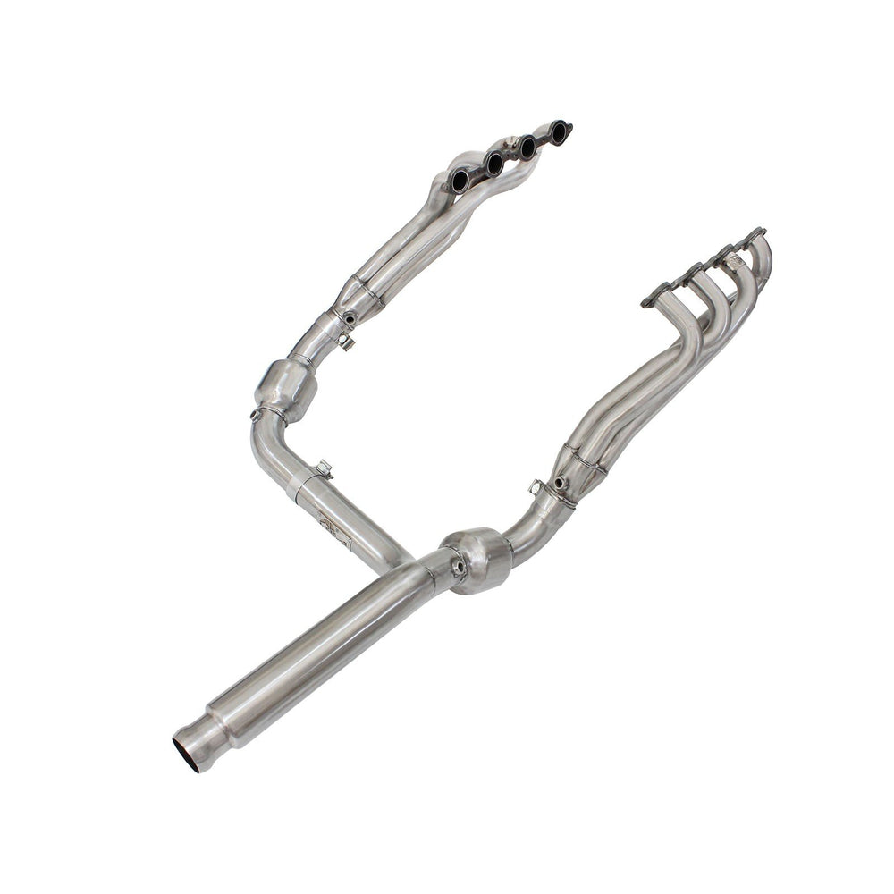aFe Power Twisted Steel Long Tube Header & Y-Pipe 409 Stainless Steel w/ Cat GM Silverado/Sierra 1500 09-13 V8-4.8L/5.3L