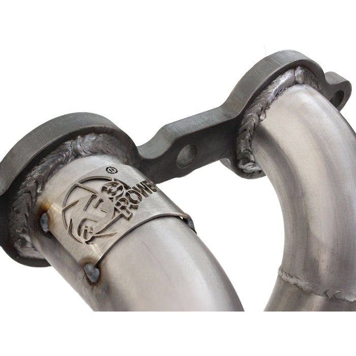 aFe Power Twisted Steel Long Tube Header & Y-Pipe 409 Stainless Steel w/ Cat GM Silverado/Sierra 1500 09-13 V8-4.8L/5.3L