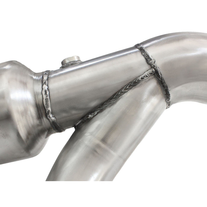 aFe Power Twisted Steel Long Tube Header & Y-Pipe 409 Stainless Steel w/ Cat GM Silverado/Sierra 1500 09-13 V8-4.8L/5.3L