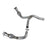 aFe Power Twisted Steel Y-Pipe 3 to 3-1/2 IN 409 Stainless Steel w/ Cat GM Silverado/Sierra 1500 14-18 V8-6.2L