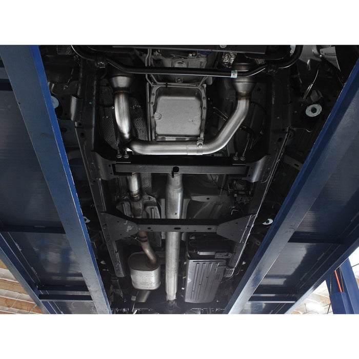 aFe Power Twisted Steel Y-Pipe 3 to 3-1/2 IN 409 Stainless Steel w/ Cat GM Silverado/Sierra 1500 14-18 V8-6.2L