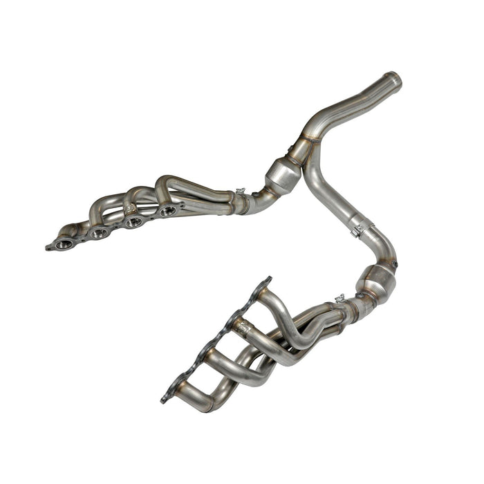 aFe Power Twisted Steel Long Tube Header & Y-Pipe 409 Stainless Steel w/ Cat GM Silverado/Sierra 1500 14-18 V8-6.2L