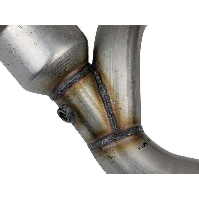 aFe Power Twisted Steel Long Tube Header & Y-Pipe 409 Stainless Steel w/ Cat GM Silverado/Sierra 1500 14-18 V8-6.2L