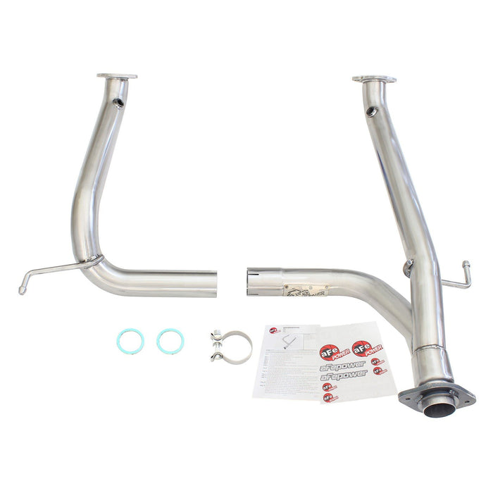 aFe Power Twisted Steel Y-Pipe 2-1/2 to 3 IN 409 Stainless Steel Toyota Tacoma 05-15 V6-4.0L
