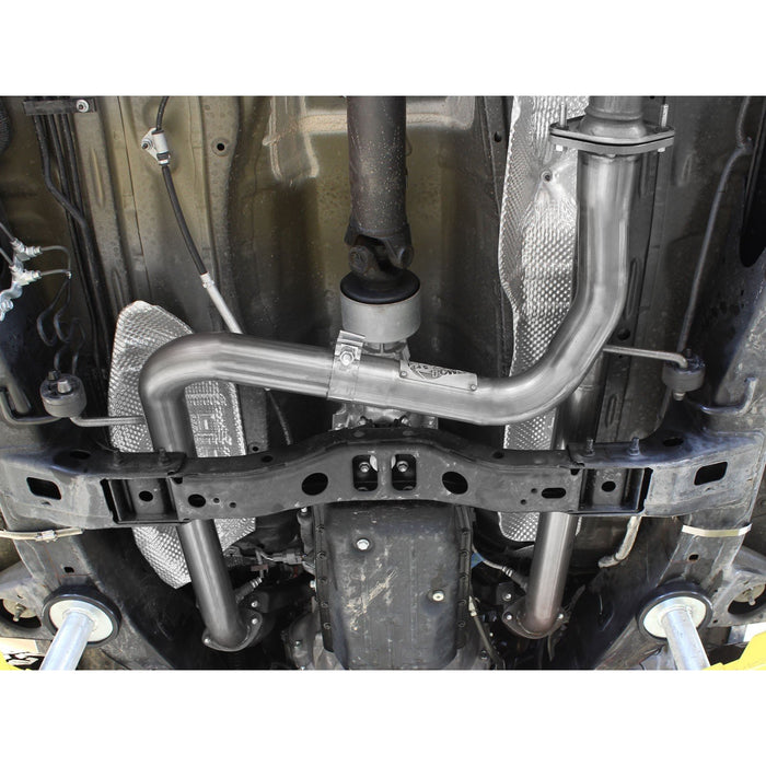 aFe Power Twisted Steel Y-Pipe 2-1/2 to 3 IN 409 Stainless Steel Toyota Tacoma 05-15 V6-4.0L