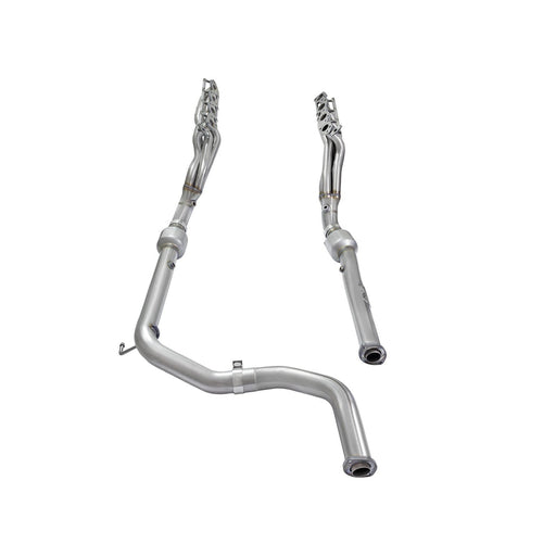 aFe Power Twisted Steel Long Tube Header & Mid Pipe 409 Stainless Steel w/ Cat Toyota Tundra 10-20 V8-5.7L