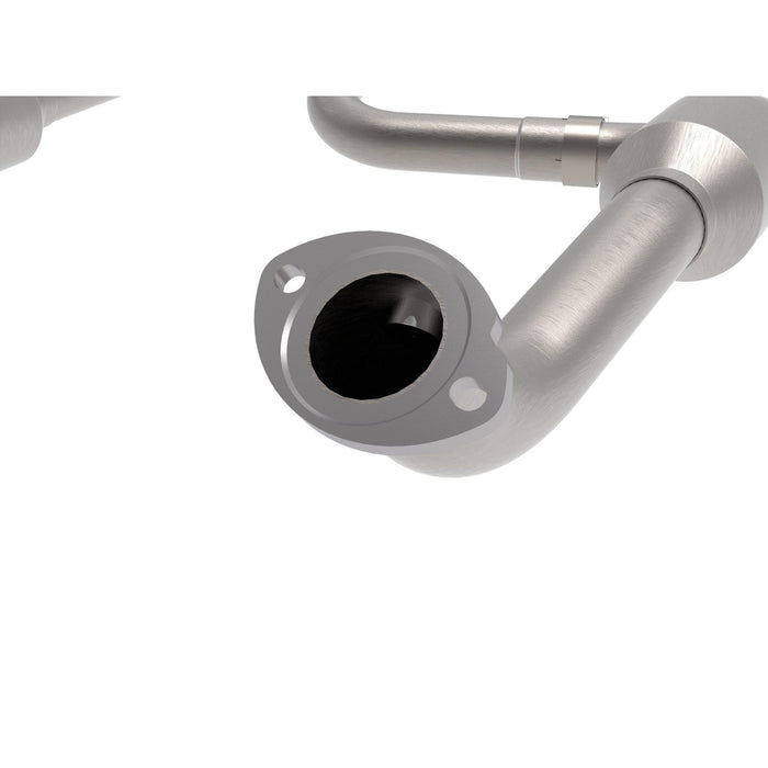 aFe Power Twisted Steel Y-Pipe 2-1/4 to 2-1/2 IN 409 Stainless Steel w/ Cat Toyota Tacoma 16-20 V6-3.5L