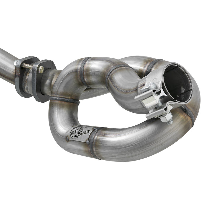 aFe Power Twisted Steel 409 Stainless Steel Loop-Relocation & Y-Pipe Performance Package Jeep Wrangler (JK) 12-18 V6-3.6L