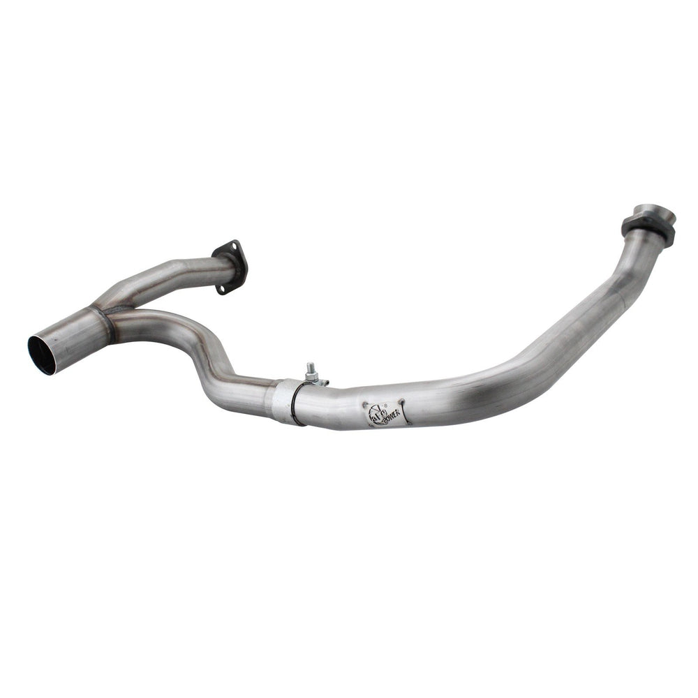 aFe Power Twisted Steel 2 IN to 2-1/2 IN 409 Stainless Steel Street Series Y-Pipe Jeep Wrangler (JK) 12-18 V6-3.6L