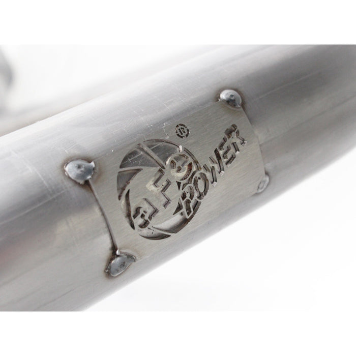 aFe Power Twisted Steel 2 IN to 2-1/2 IN 409 Stainless Steel Street Series Y-Pipe Jeep Wrangler (JK) 12-18 V6-3.6L