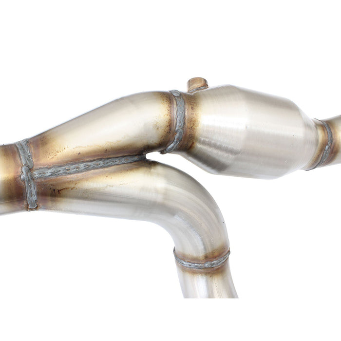aFe Power Twisted Steel Long Tube Header & Y-Pipe 409 Stainless Steel w/ Cat Jeep Wrangler (JK) 07-11 V6-3.8L