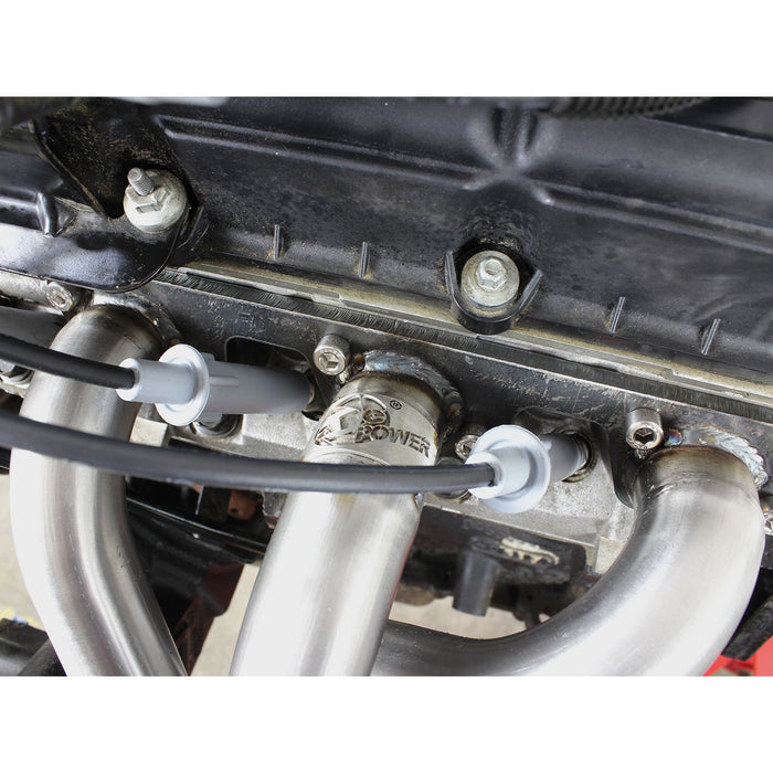 aFe Power Twisted Steel Long Tube Header & Y-Pipe 409 Stainless Steel w/ Cat Jeep Wrangler (JK) 07-11 V6-3.8L