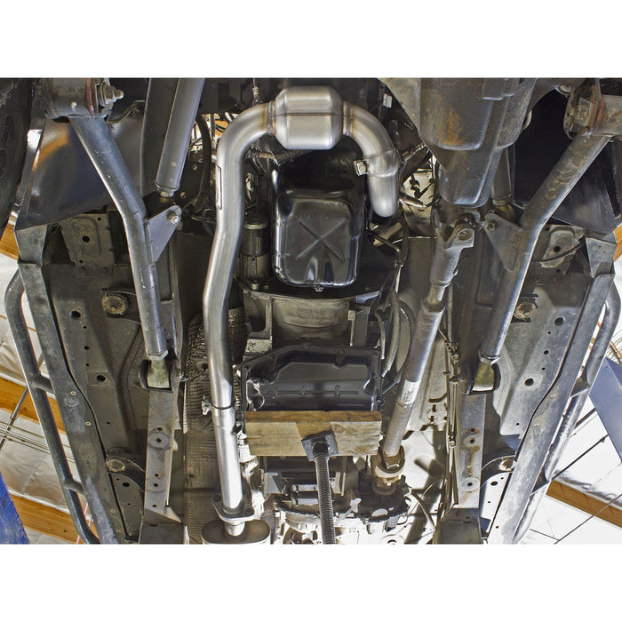 aFe Power Twisted Steel Header & Mid Pipe 409 Stainless Steel w/ Cat Jeep Wrangler (TJ) 04-06 L6-4.0L