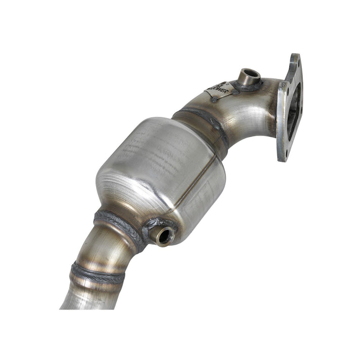 aFe Power Twisted Steel Down Pipe 3 to 2 IN 409 Stainless Steel w/ Cat Jeep Wrangler (JL) 18-20 / Gladiator (JT) 2020 V6-3.6L