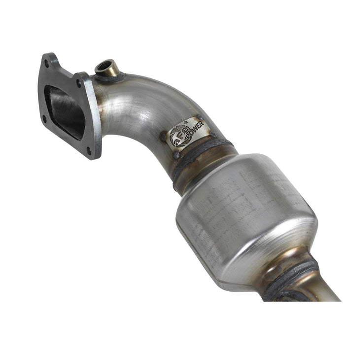 aFe Power Twisted Steel Down Pipe 3 to 2 IN 409 Stainless Steel w/ Cat Jeep Wrangler (JL) 18-20 / Gladiator (JT) 2020 V6-3.6L