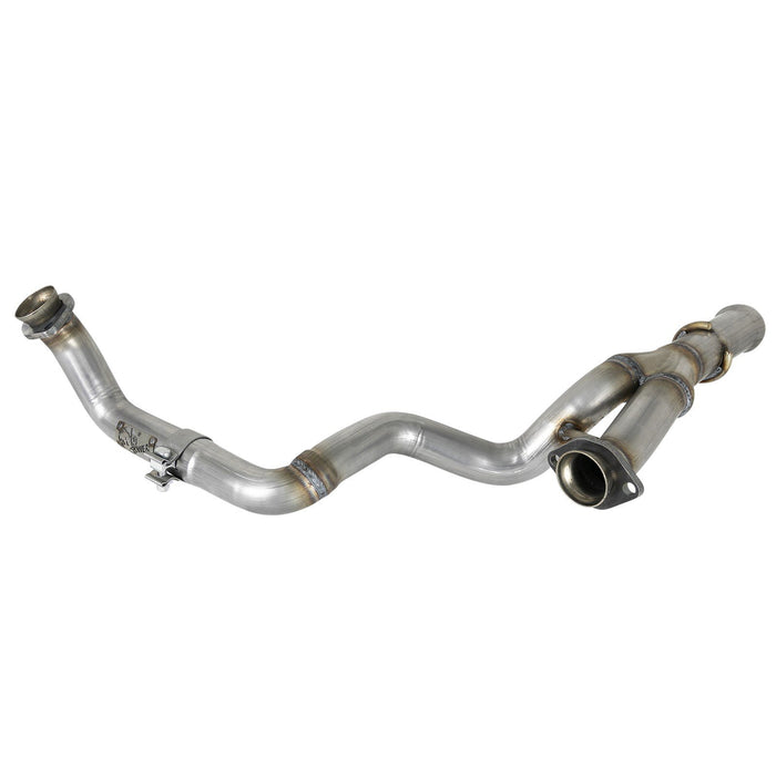 aFe Power Twisted Steel 2-1/4 IN to 2-1/2 IN 409 Stainless Steel Street Series Y-Pipe Jeep Wrangler (JL) 18-20 / Gladiator (JT) 2020 V6-3.6L