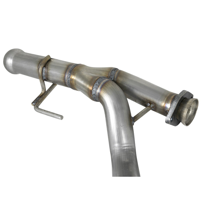 aFe Power Twisted Steel 2-1/4 IN to 2-1/2 IN 409 Stainless Steel Street Series Y-Pipe Jeep Wrangler (JL) 18-20 / Gladiator (JT) 2020 V6-3.6L