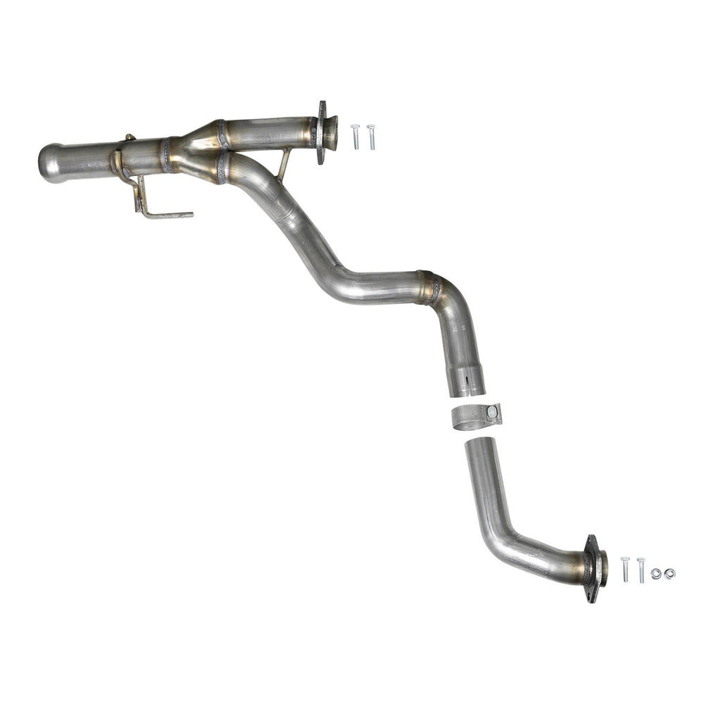 aFe Power Twisted Steel 2-1/4 IN to 2-1/2 IN 409 Stainless Steel Street Series Y-Pipe Jeep Wrangler (JL) 18-20 / Gladiator (JT) 2020 V6-3.6L