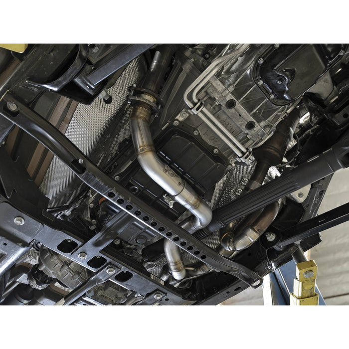 aFe Power Twisted Steel 2-1/4 IN to 2-1/2 IN 409 Stainless Steel Street Series Y-Pipe Jeep Wrangler (JL) 18-20 / Gladiator (JT) 2020 V6-3.6L
