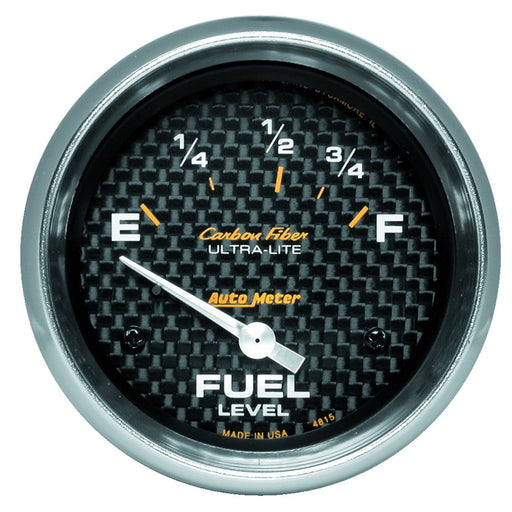 AutoMeter 2-5/8" Fuel Level, 73-10 ??, Air-Core, Carbon Fiber