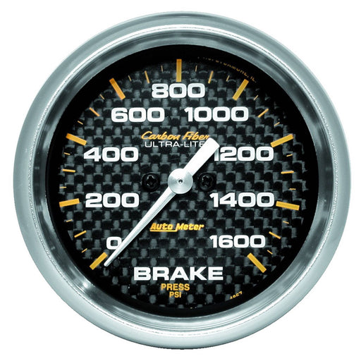 AutoMeter 2-5/8" Brake Pressure, 0-1600 PSI, Stepper Motor, Carbon Fiber
