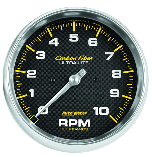 AutoMeter 5" In-Dash Tachometer, 0-10,000 RPM, Carbon Fiber