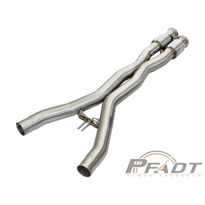 aFe Power Pfadt Series X-Pipe 3 IN 304 Stainless Steel w/ Cat Chevrolet Corvette (C7) 14-19 V8-6.2L