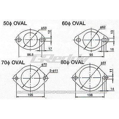 GReddy 80mm Oval Exhaust Gasket