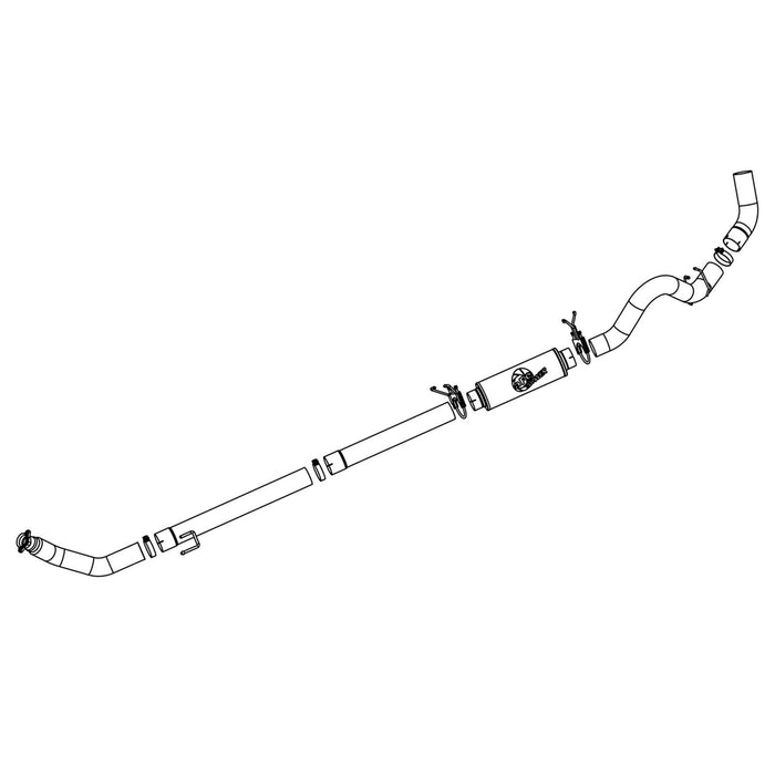 aFe Power Atlas 5 IN Aluminized Steel Turbo-Back Exhaust System Dodge Diesel Trucks 98-02 L6-5.9L (td) 24V