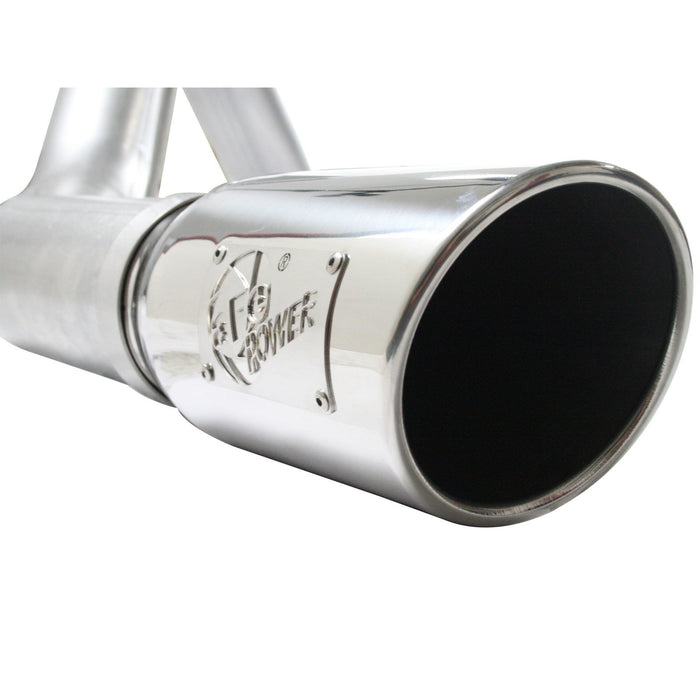 aFe Power Atlas 4 IN Aluminized Steel Cat-Back Exhaust System Ford F-150 11-14 V6-3.5L (tt)