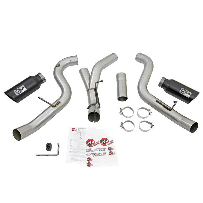 aFe Power Atlas 4 IN Aluminized Steel DPF-Back Exhaust System GM Diesel Trucks 2016 V8-6.6L (td) LML