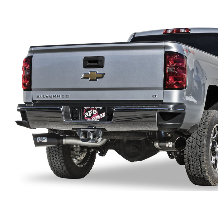 aFe Power Atlas 4 IN Aluminized Steel DPF-Back Exhaust System GM Diesel Trucks 2016 V8-6.6L (td) LML