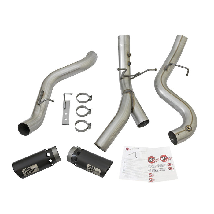aFe Power Atlas 4 Aluminized Steel DPF-Back Exhaust System GM Diesel Trucks 17-19 V8-6.6L (td) L5P